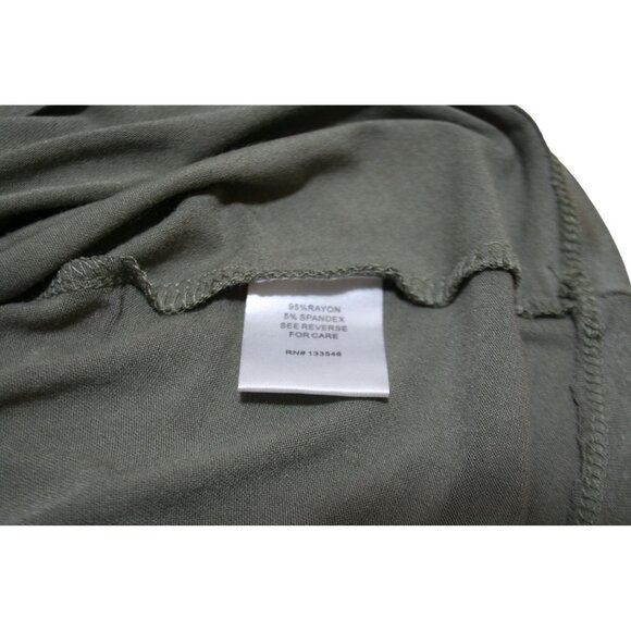 Crosby Smocked Peasant Top Womens M Green Ruched Cap Sleeve Boho Chic Romantic - Picture 4 of 5